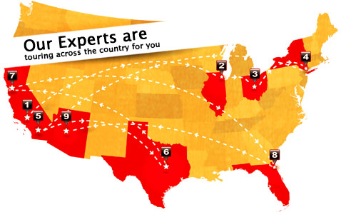 This is a picture of the Infusionsoft Revolution Tour Map. This is a picture of the Infusionsoft Revolution Tour Map.